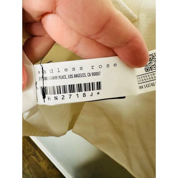 ENDLESS ROSE White Linen Blend Front Button Oversized Vest Blazer Size XS - Picture 11 of 12